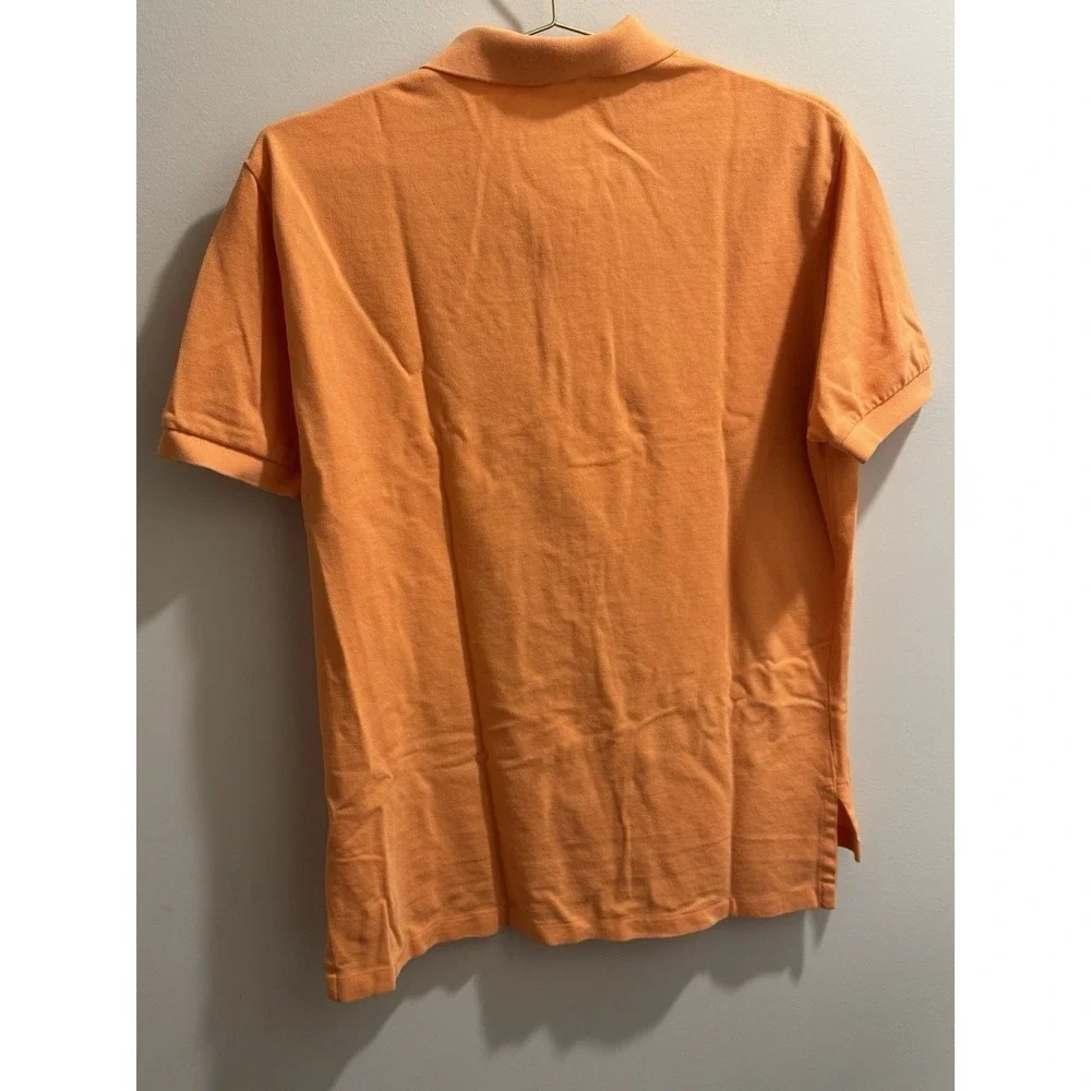 Polo Ralph Lauren Men's Orange Soft Cotton S/S Polo Shirt Size Medium Green Pony